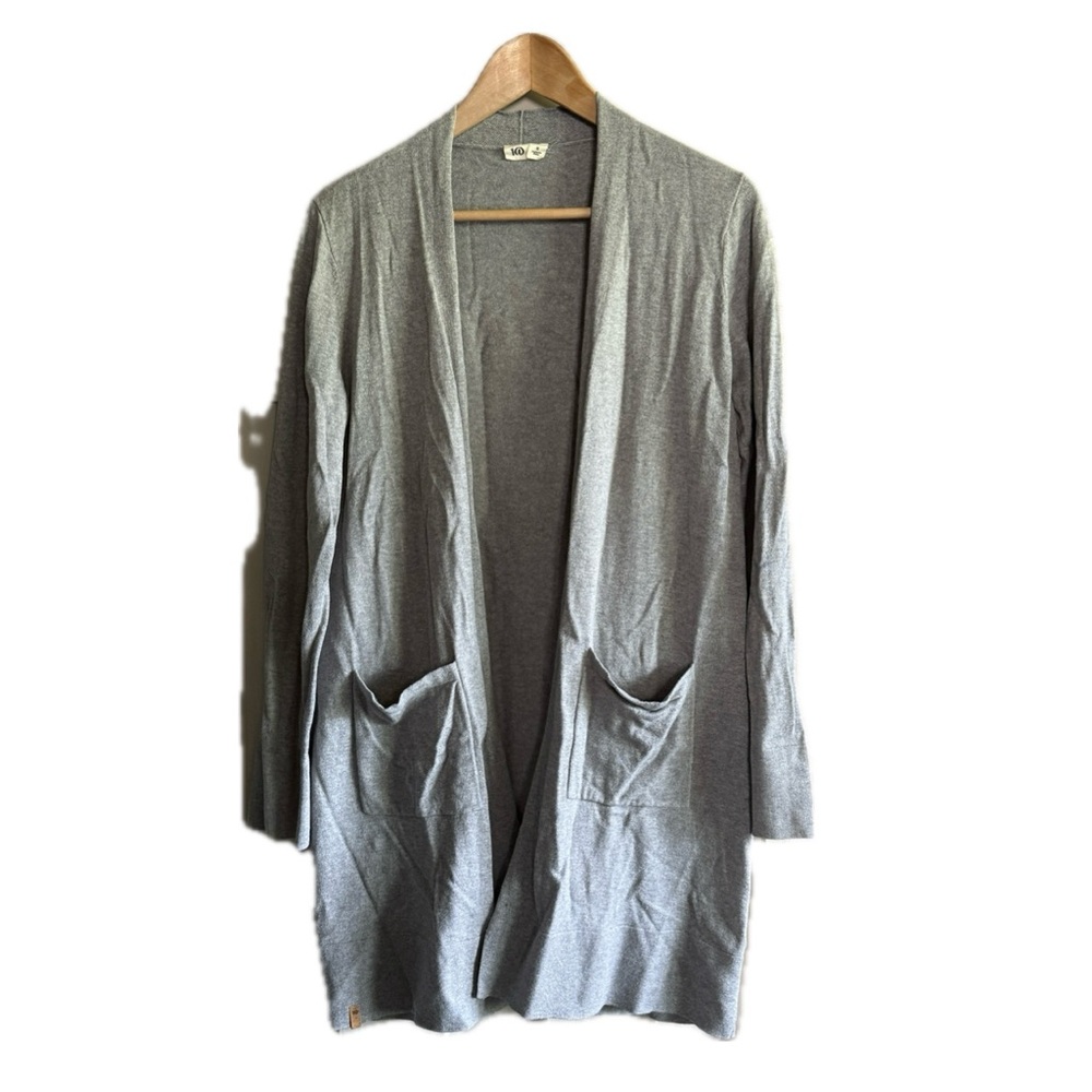 Gray Open Front Cardigan Sweater Tentree